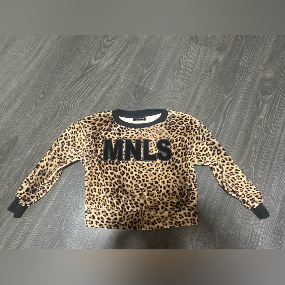 Monnalisa Girl Leopard Print Sweatshirt